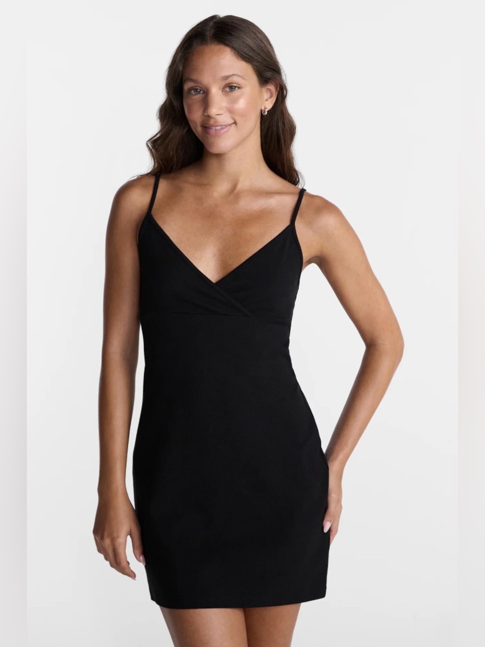 NWT No Boundaries Black V-Neck Slip Dress